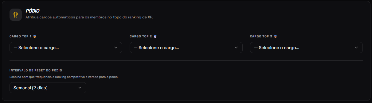 XP Cargos de Pódio
